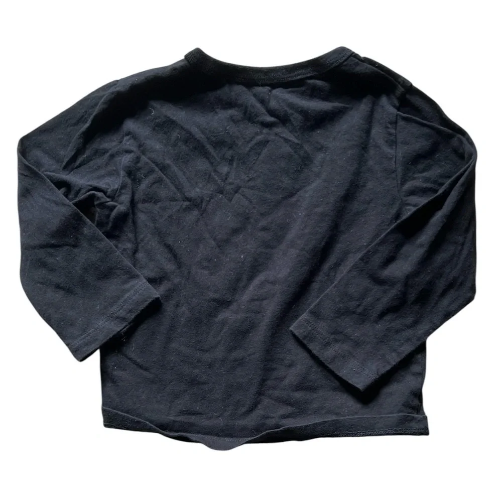Children’s Place Black Cousin Crew Long Sleeve Tshirt | 18-24M
